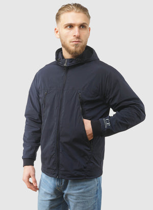 Reversible Cotton Mixed Hooded Sweater - Total Eclipse