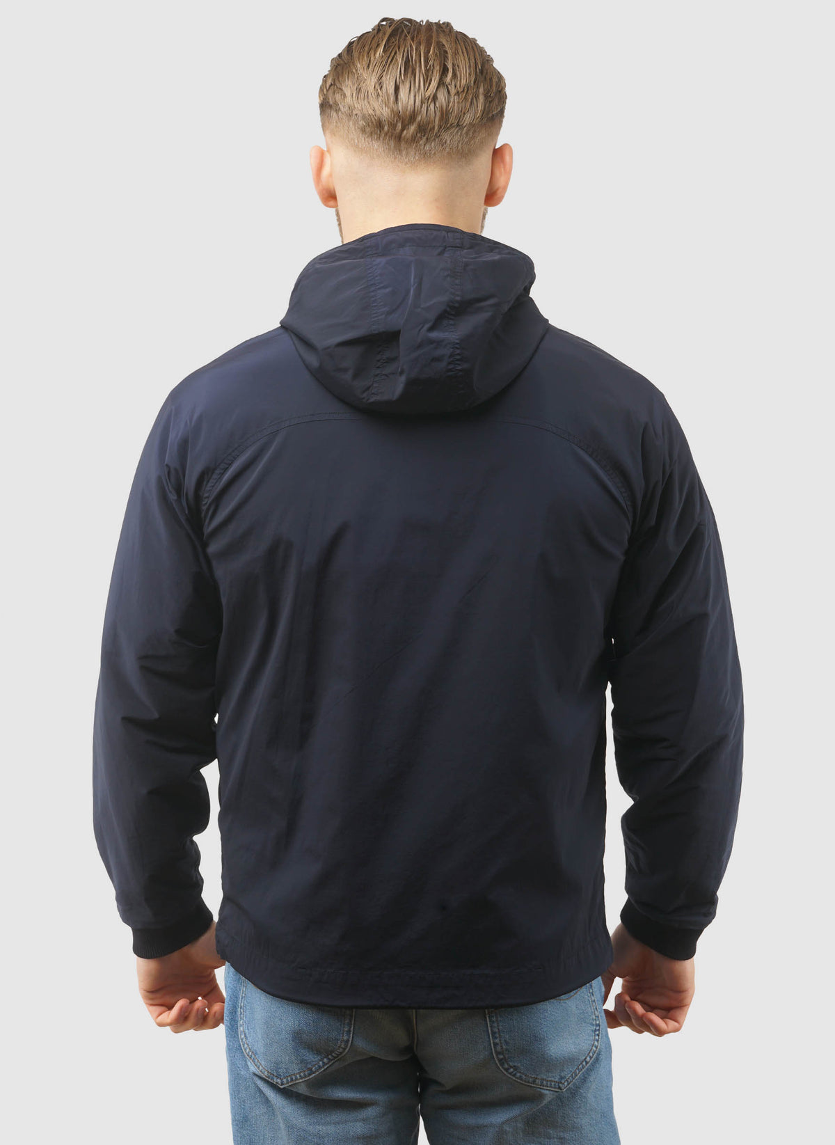 Reversible Cotton Mixed Hooded Sweater - Total Eclipse