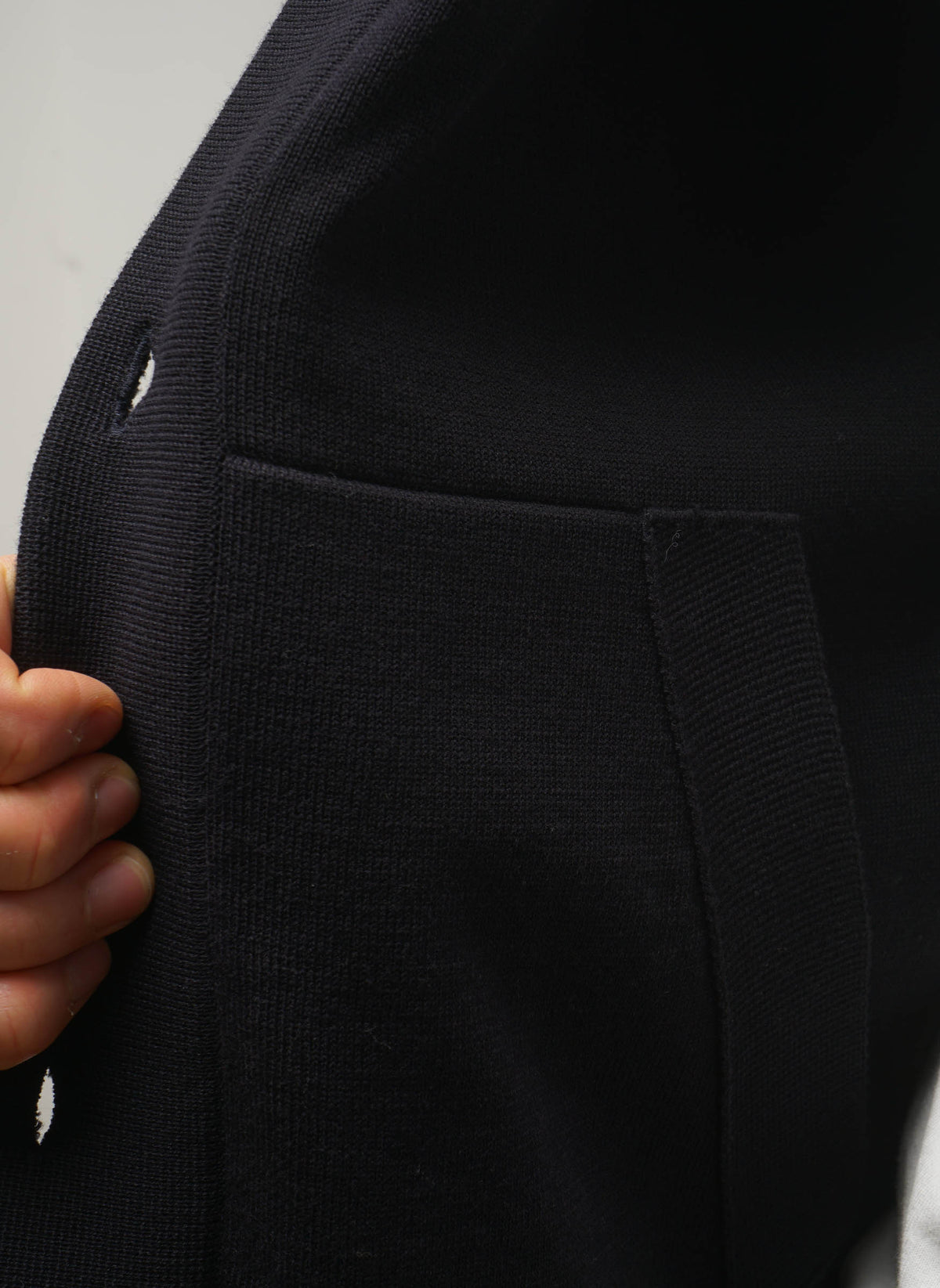 Reversible Cotton Mixed Hooded Sweater - Total Eclipse