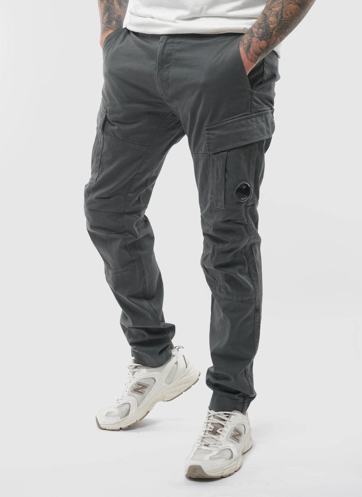 Stretch Sateen Ergonomic Cargo Pants - Gunmetal