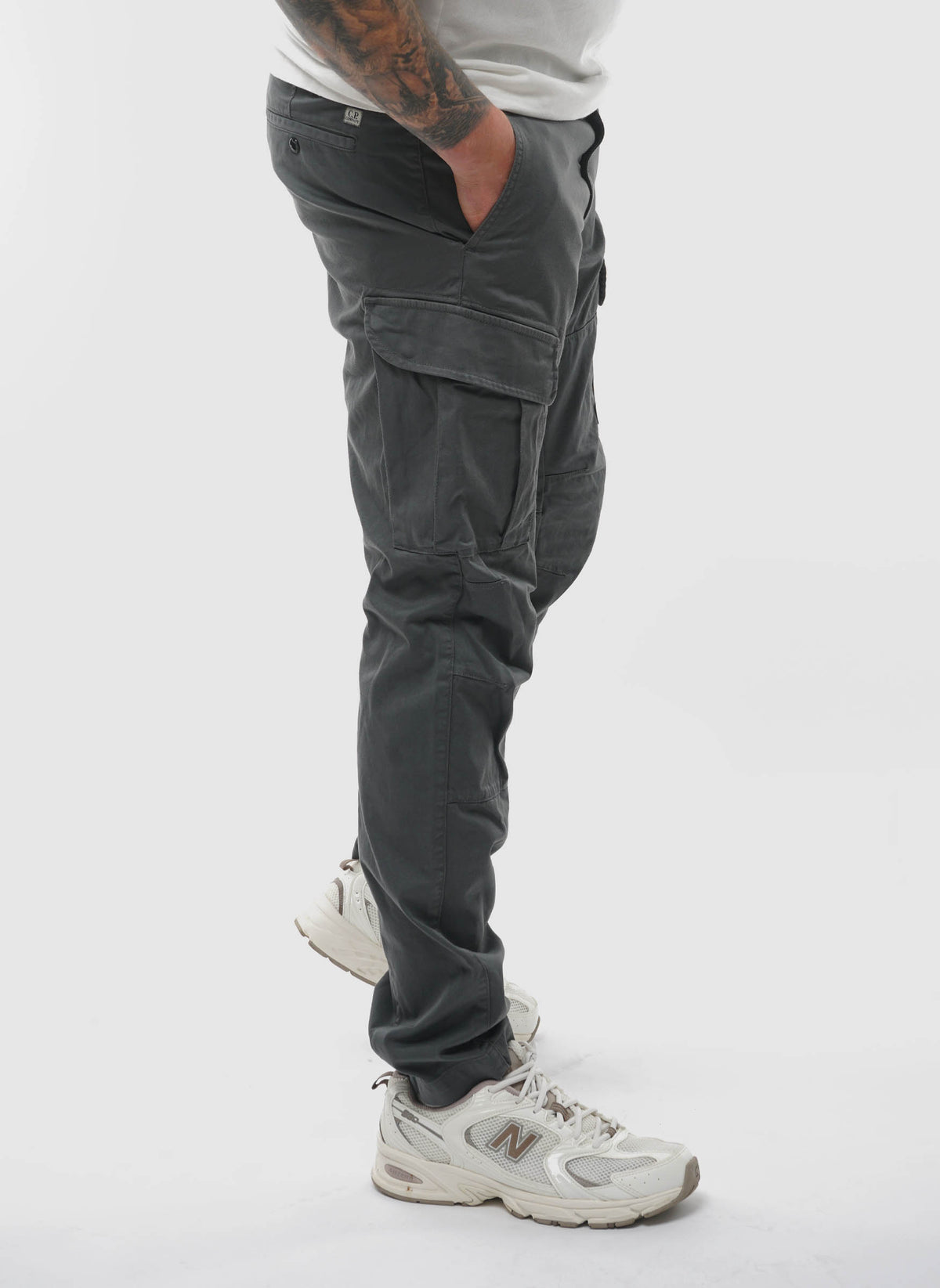 Stretch Sateen Ergonomic Cargo Pants - Gunmetal