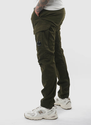 Stretch Sateen Ergonomic Cargo Pants - Ivy Green