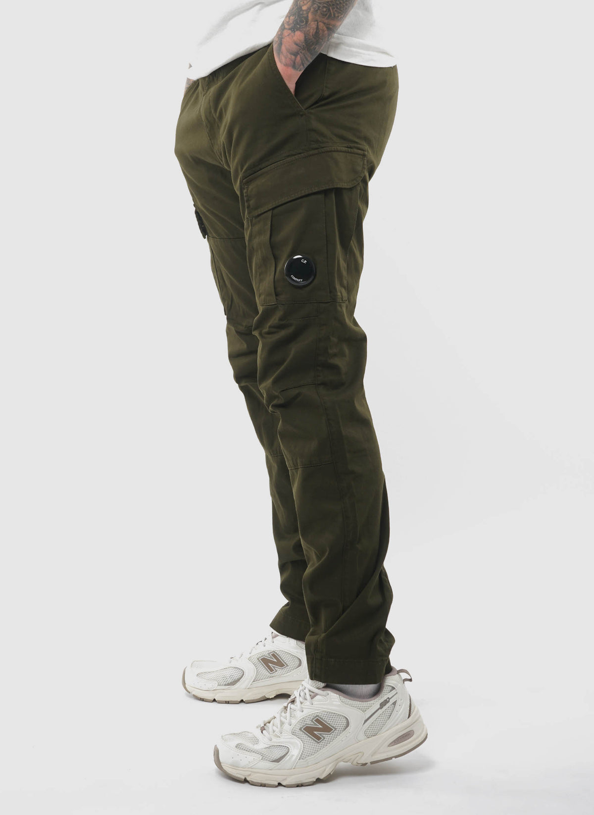 Stretch Sateen Ergonomic Cargo Pants - Ivy Green
