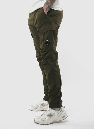 Stretch Sateen Ergonomic Cargo Pants - Ivy Green