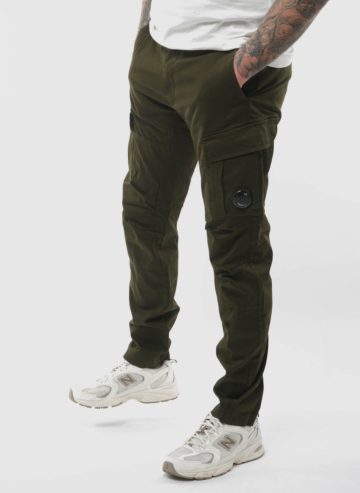 Stretch Sateen Ergonomic Cargo Pants - Ivy Green