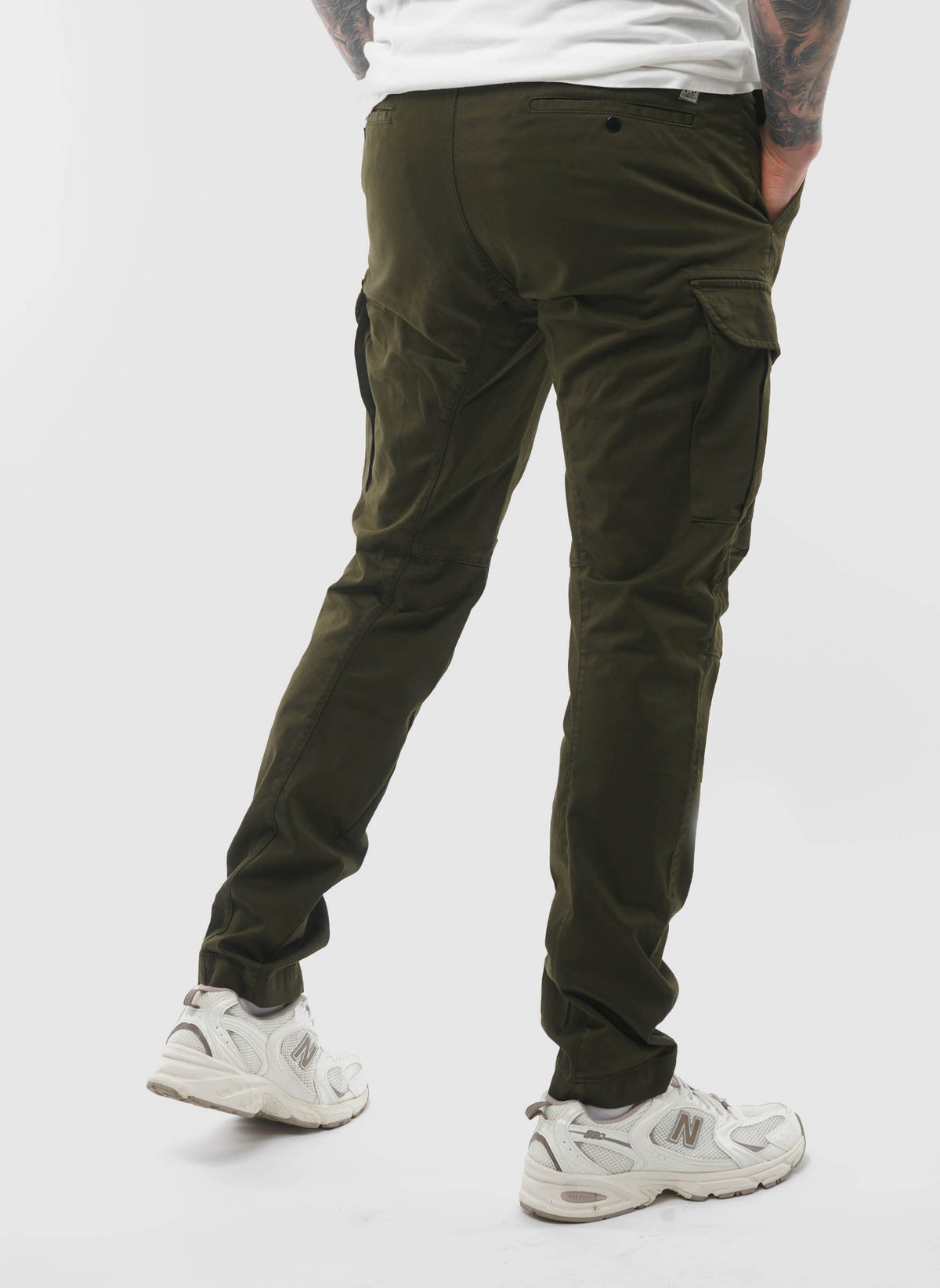 Stretch Sateen Ergonomic Cargo Pants - Ivy Green