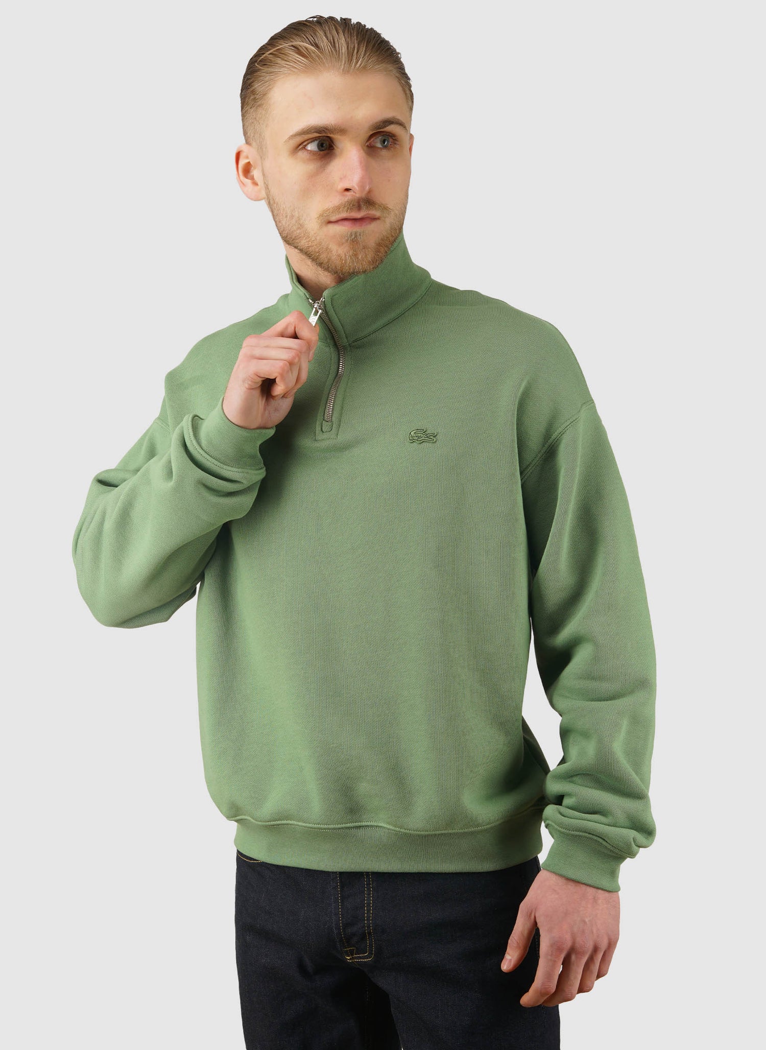 Fleece Zip Sweatshirt - Lamb's Lettuce