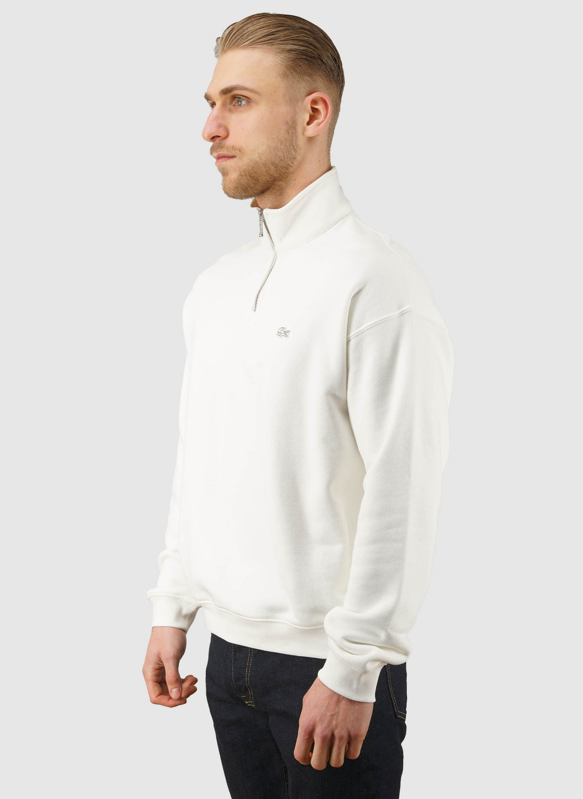 Fleece Zip Sweatshirt - Flour