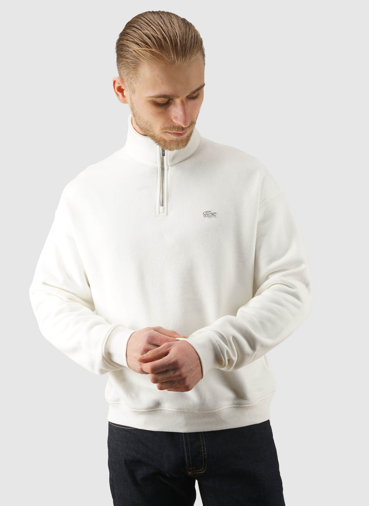 Fleece Zip Sweatshirt - Flour