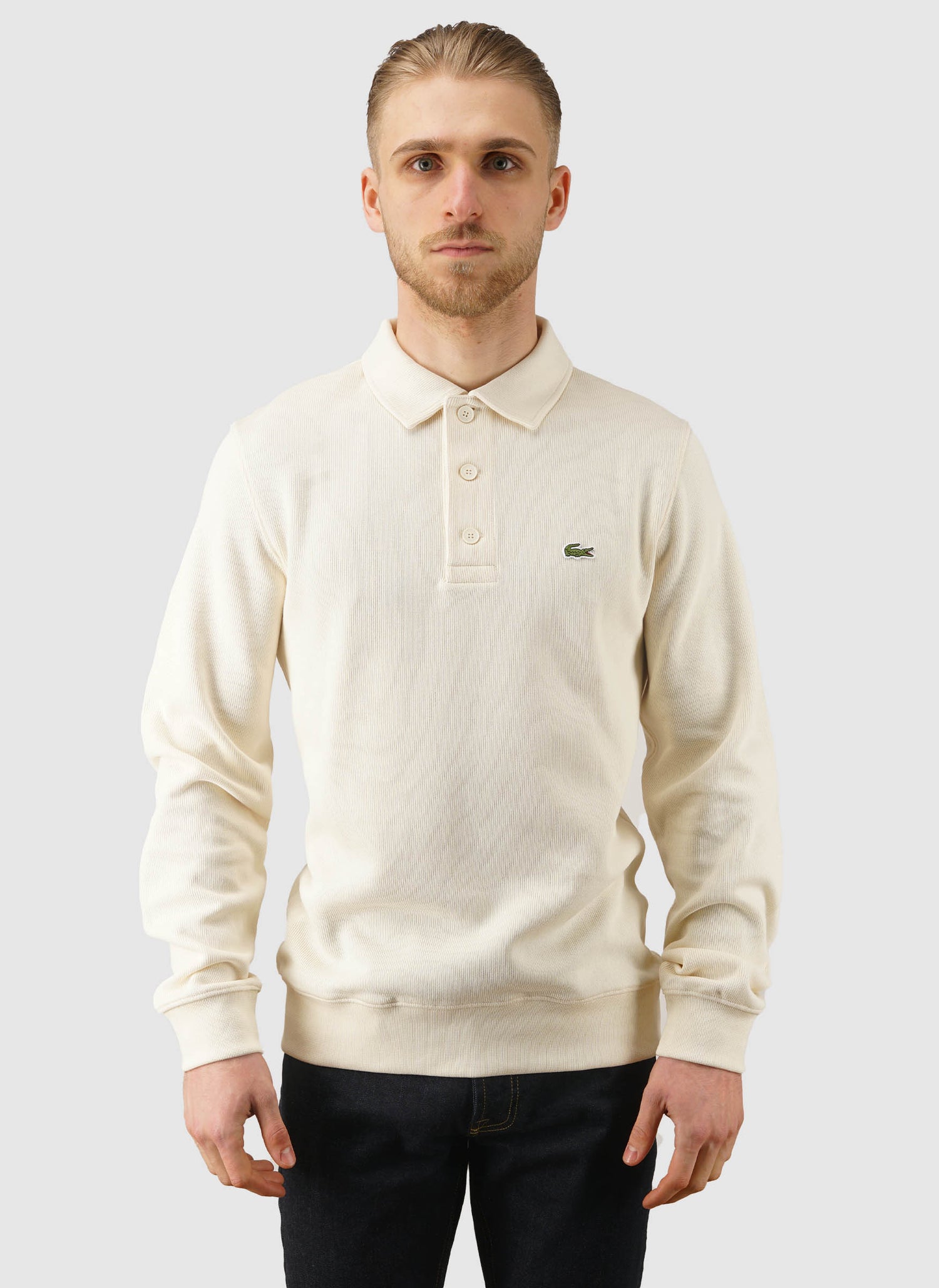 Ribbed Cotton Poloshirt - Lapland