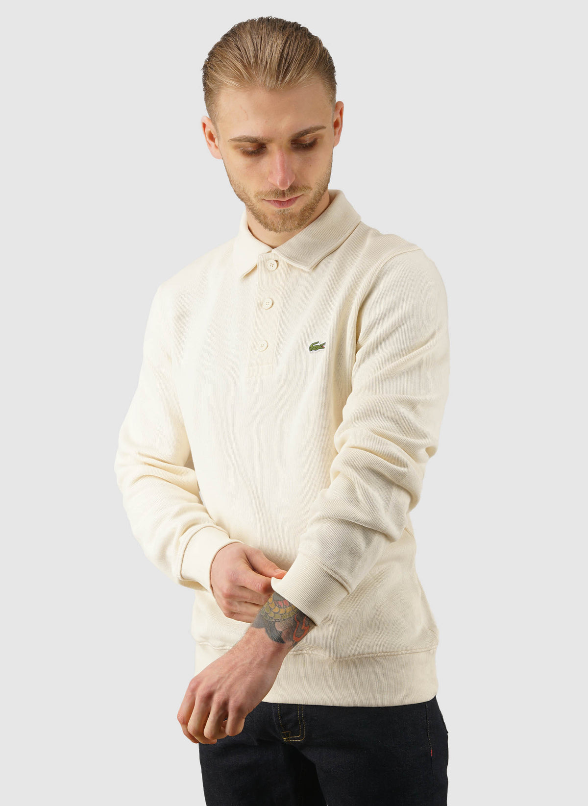 Ribbed Cotton Poloshirt - Lapland