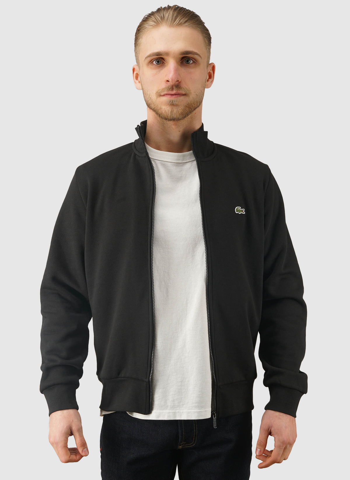 Classic Sweatshirt Jacket - Black