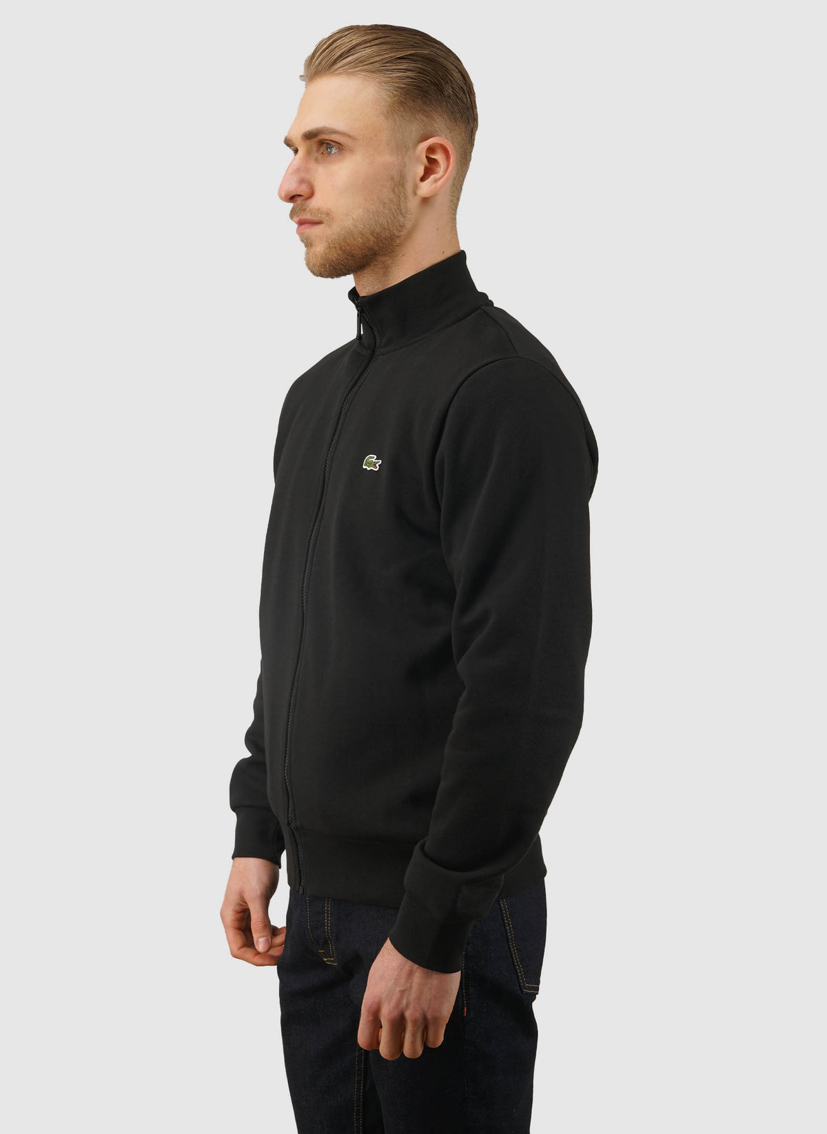 Classic Sweatshirt Jacket - Black