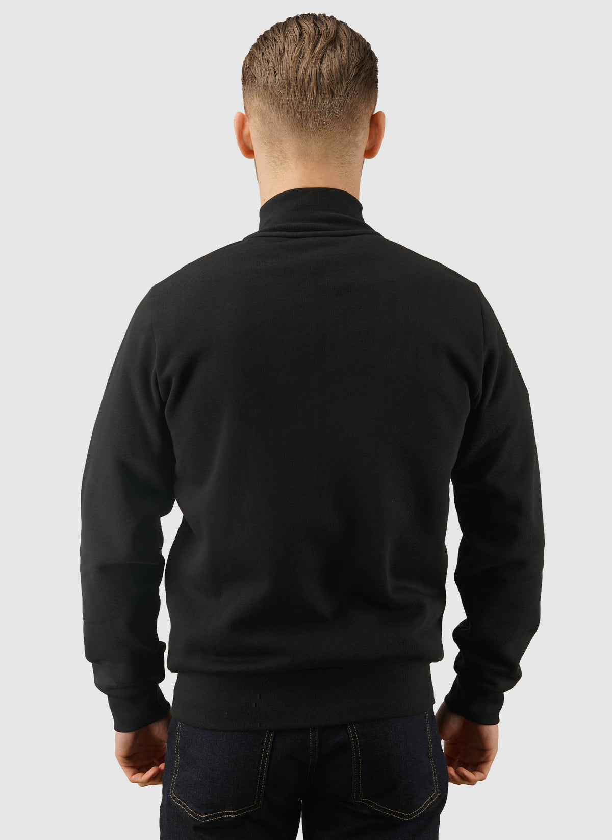 Classic Sweatshirt Jacket - Black