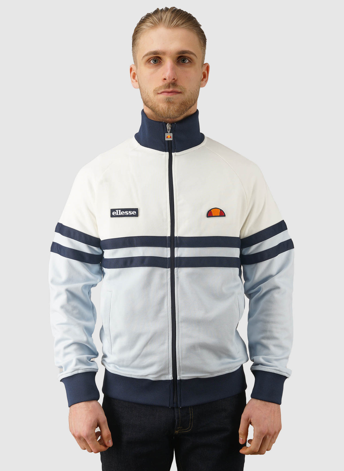 Rimini Tracktop - Off White/Light Blue