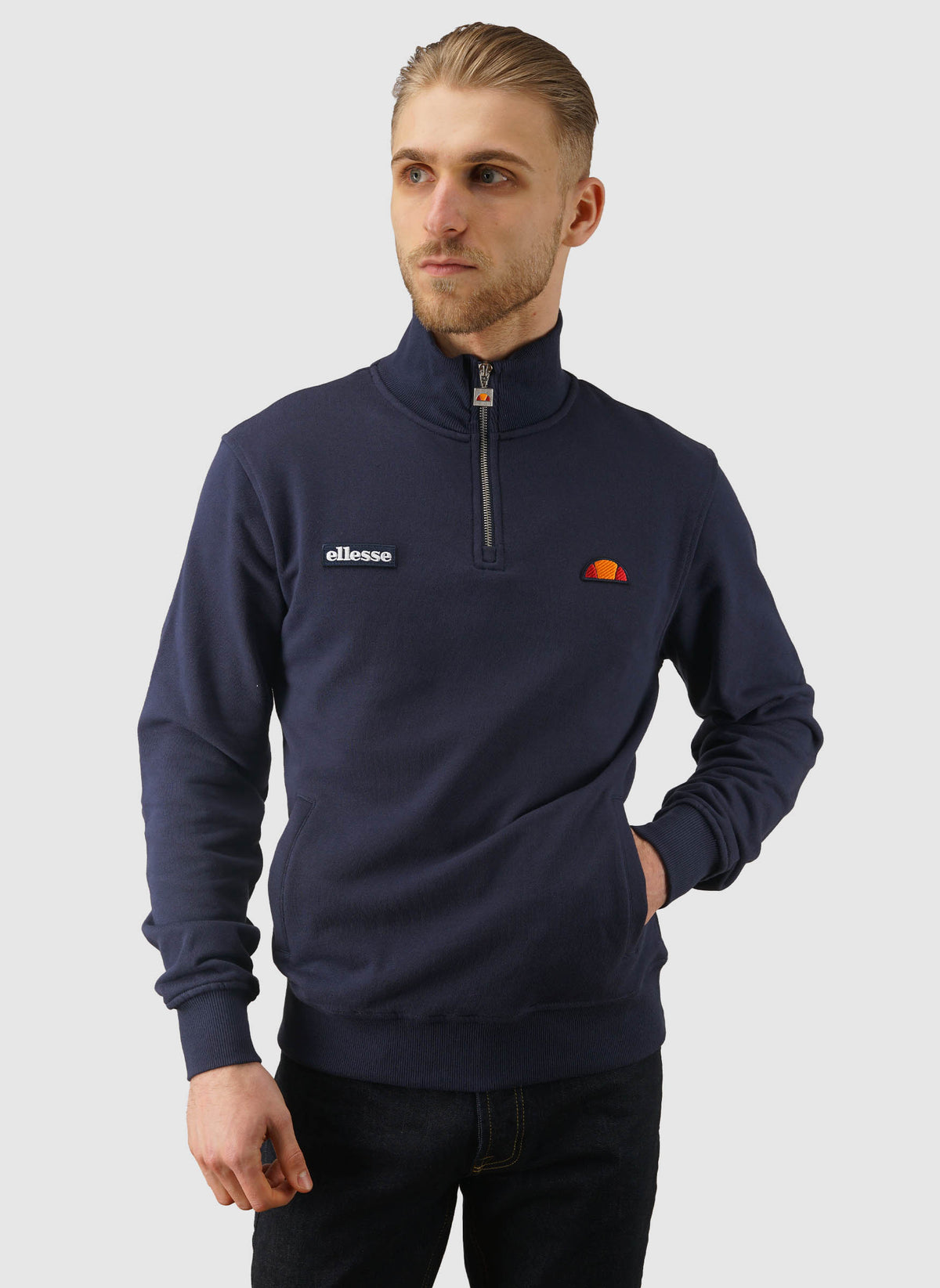 Pelegrini 1/4 Zip Sweatshirt - Navy