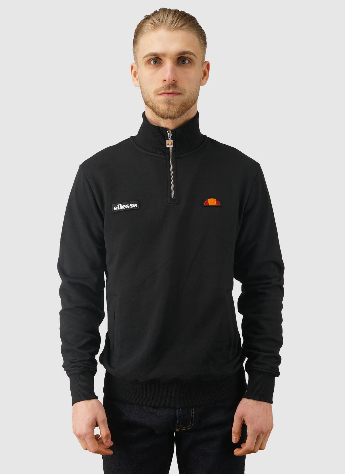Pelegrini 1/4 Zip Sweatshirt - Black