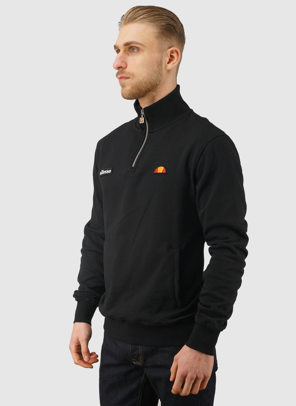 Pelegrini 1/4 Zip Sweatshirt - Black