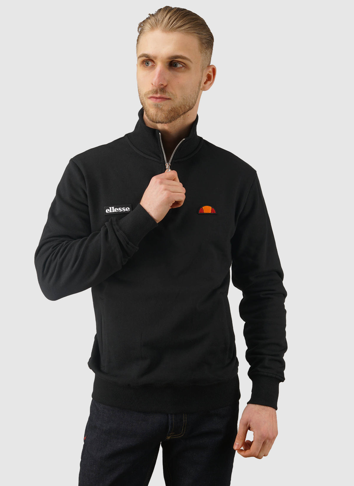 Pelegrini 1/4 Zip Sweatshirt - Black