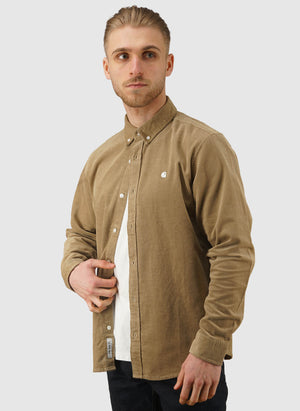 Madison Fine Cord Shirt - Iroko/Wax