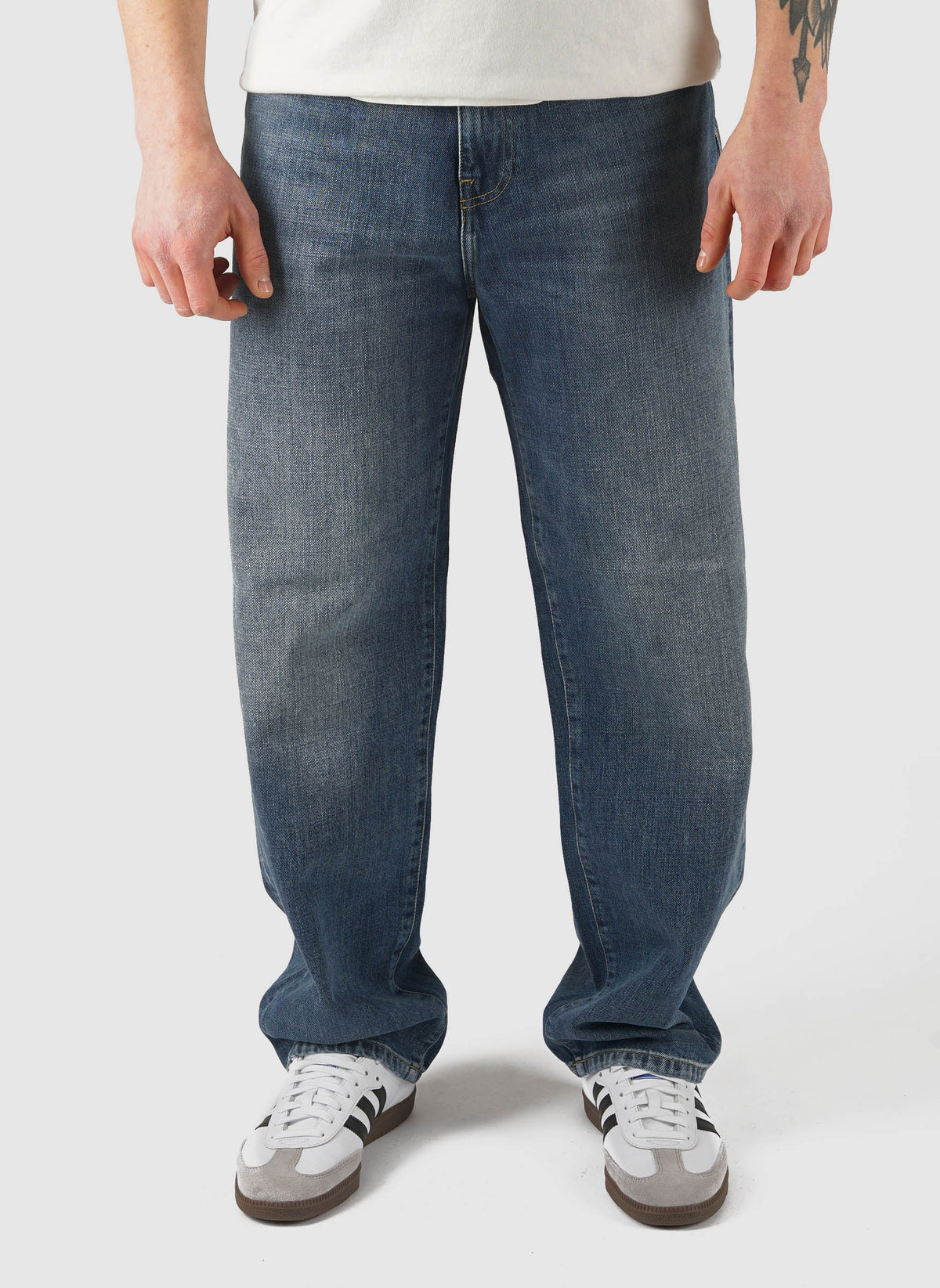 Aaron Pant Camano Denim - Blue Dark Used Washed