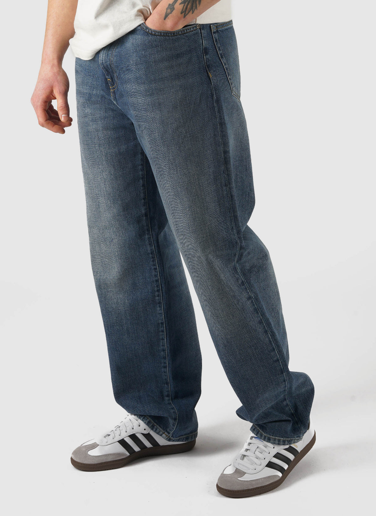Aaron Pant Camano Denim - Blue Dark Used Washed