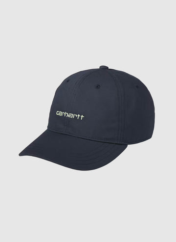 Canvas Script Cap - Deep Night/Gentle Green