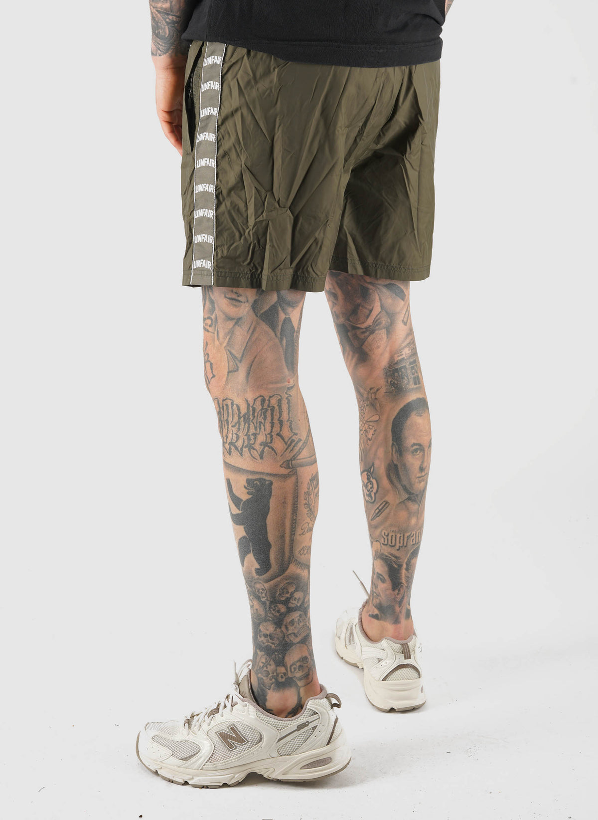 Curved Tape Trackshorts - Olive