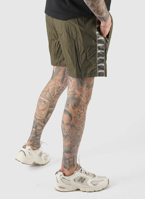Curved Tape Trackshorts - Olive