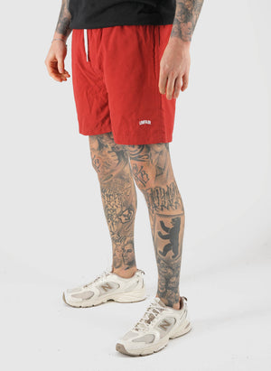 Water Effect Shorts - Burgundy