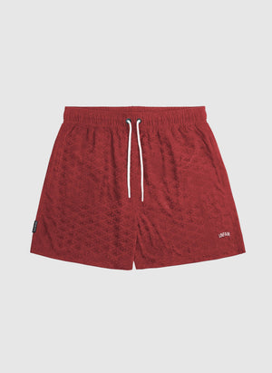 Water Effect Shorts - Burgundy