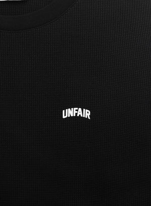 Curved Waffle Shorts - Black