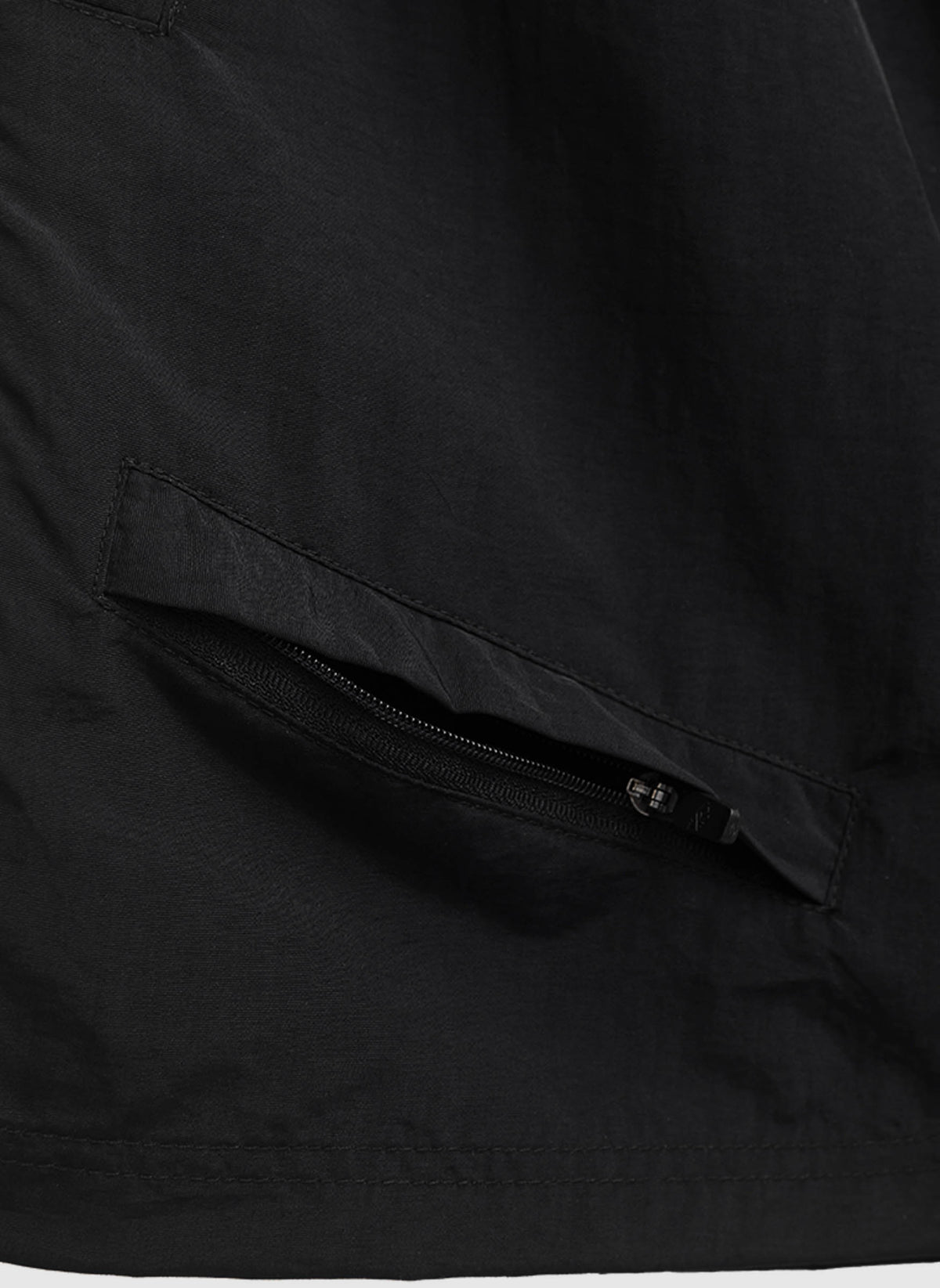 Curved Coin Pocket Shorts - Black