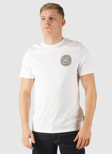 Borders Label Graphic T-Shirt - White