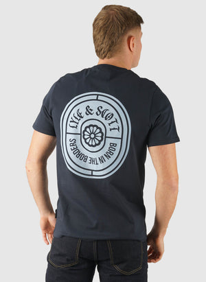 Borders Label Graphic T-Shirt - Dark Navy