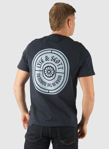 Borders Label Graphic T-Shirt - Dark Navy