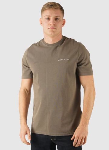 Script T-Shirt - Khaki Ash