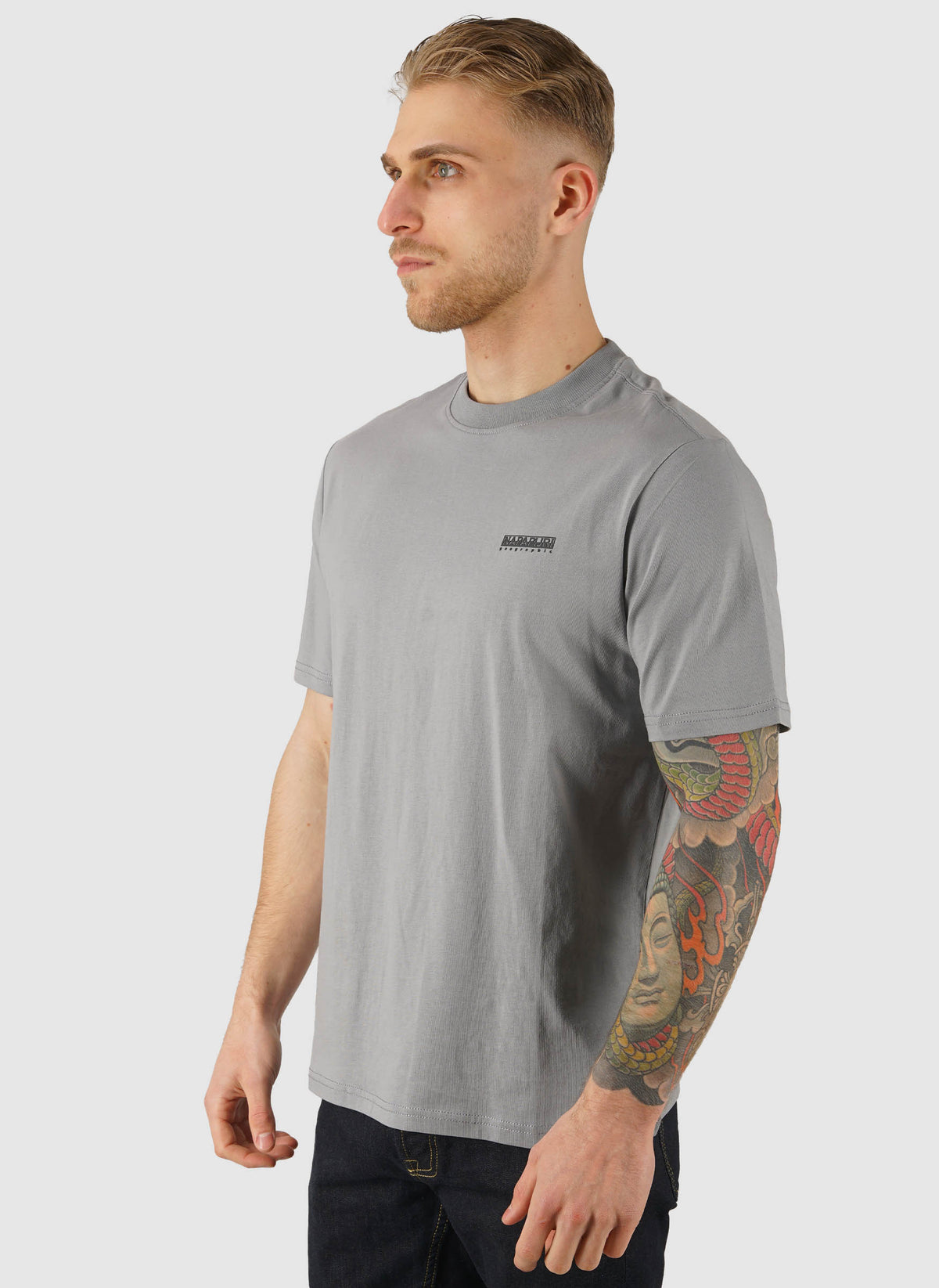 S-Small Box T-Shirt - Shark Skin