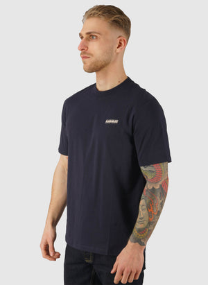 S-Small Box T-Shirt - Blue Marine