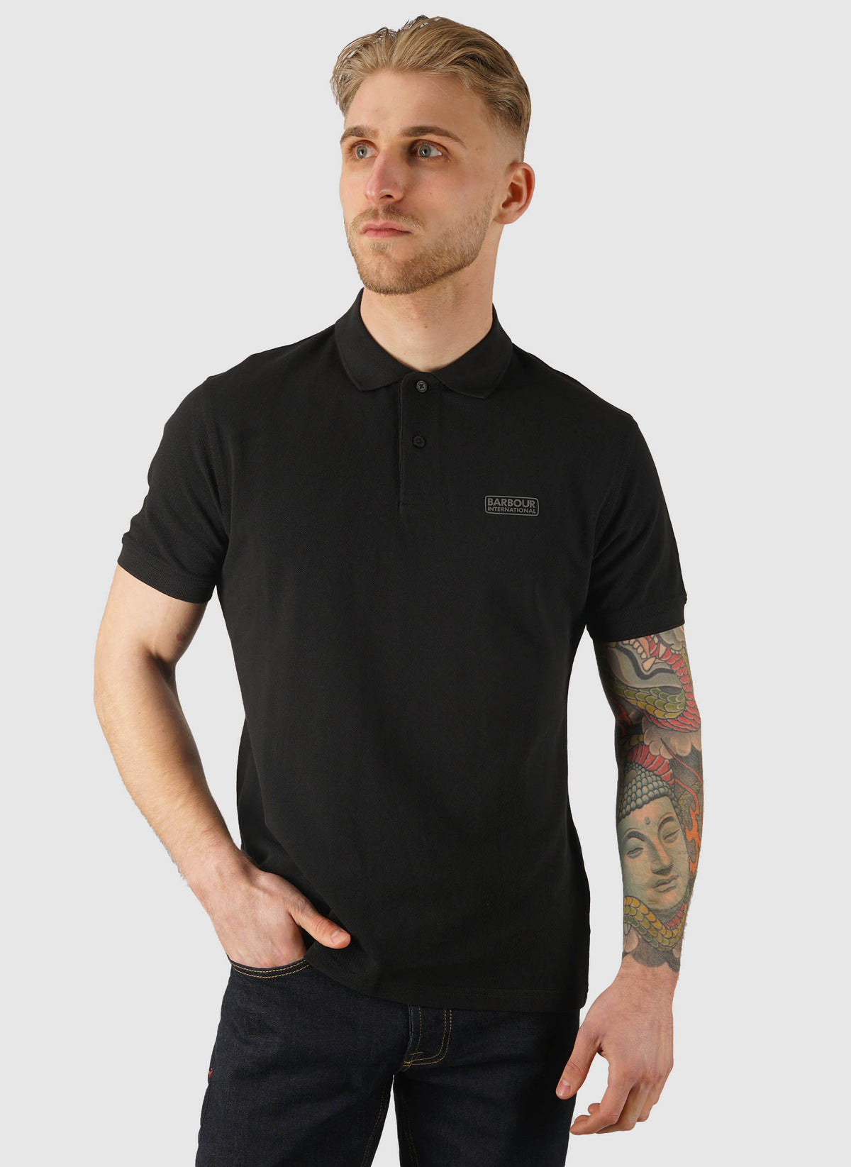 Essential Poloshirt - Black/Pewter