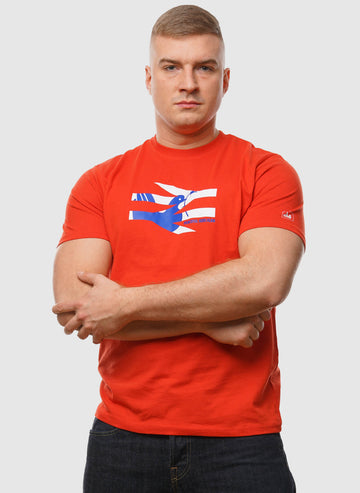 Railway Dove T-Shirt - Luscious Red