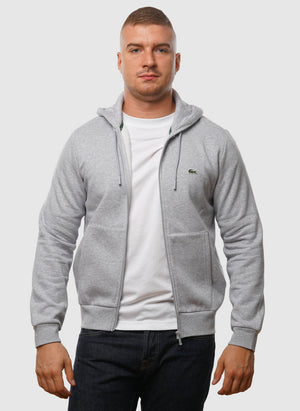 Classic Hooded Sweatshirt Jacket - Silver Chine