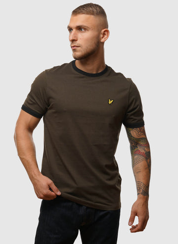 Ringer T-Shirt - Olive/Jet Black