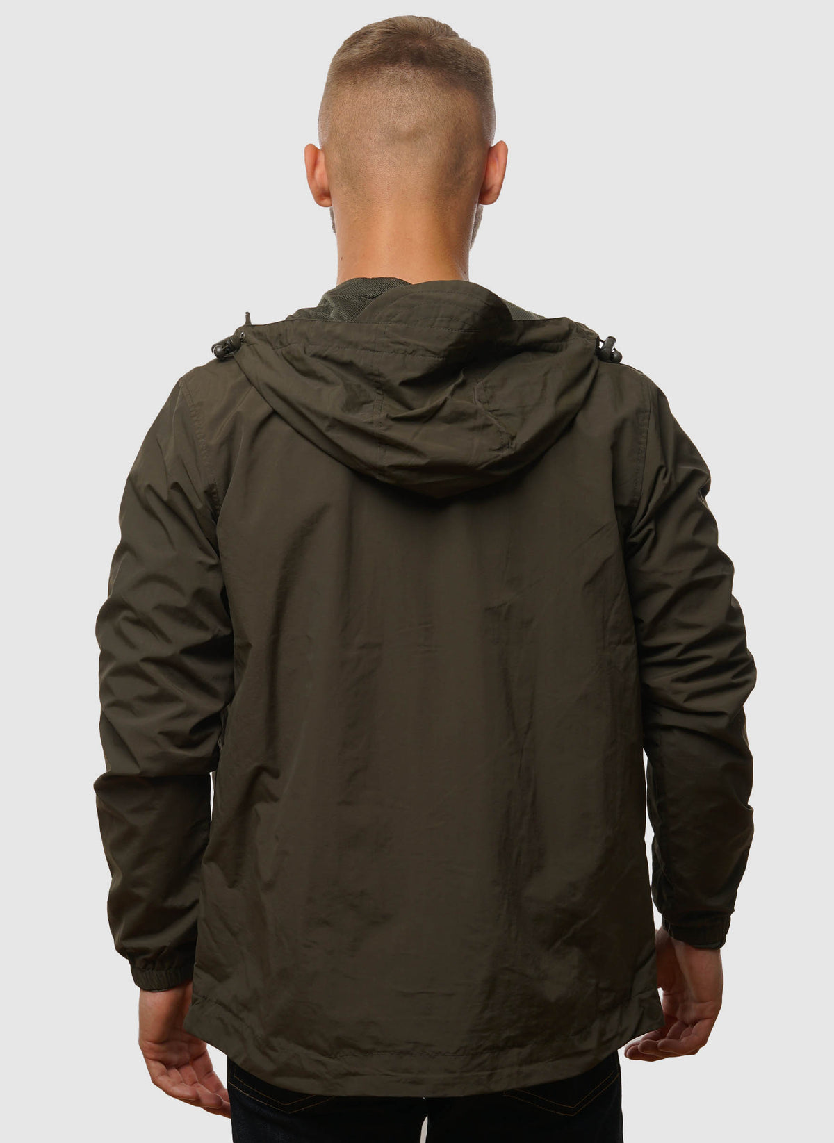 Zip Through Hooded Jacket - Olive