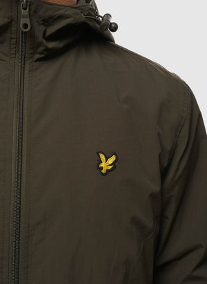 Zip Through Hooded Jacket - Olive
