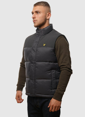 Wadded Gilet - Gunmetal