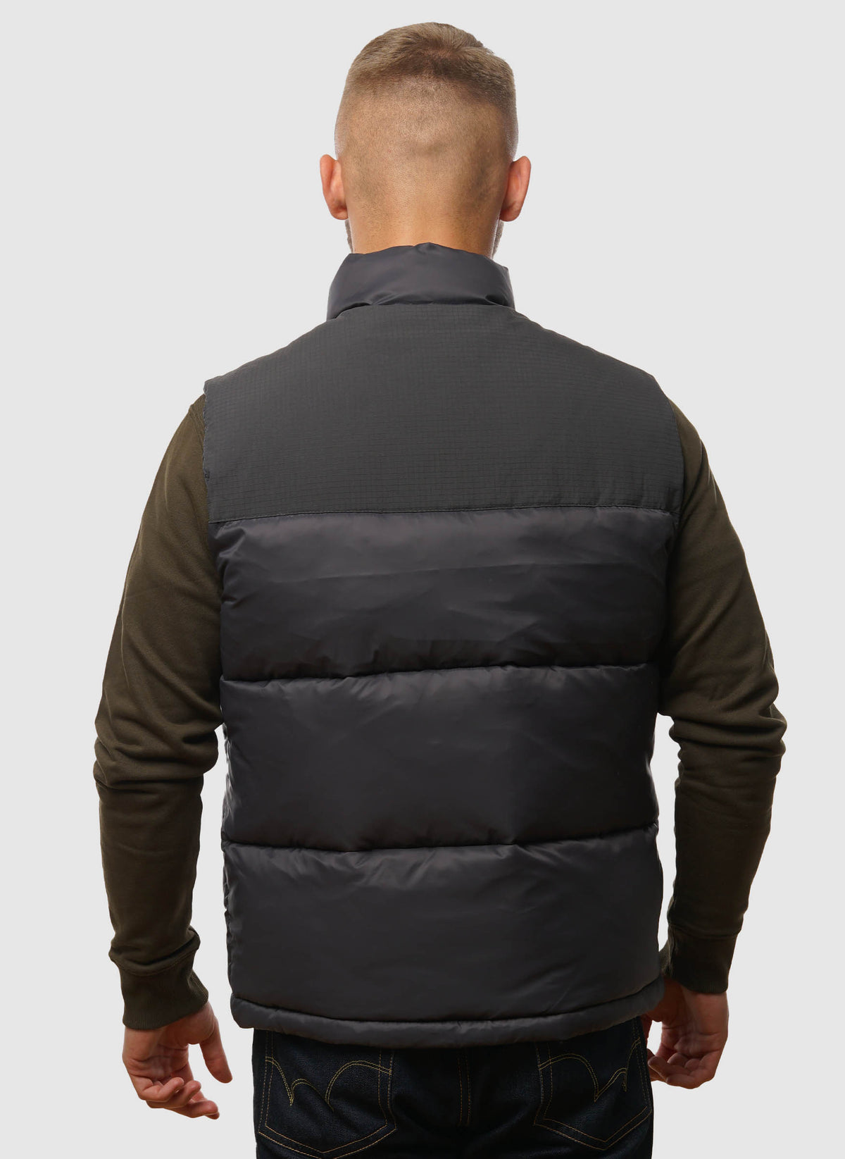 Wadded Gilet - Gunmetal
