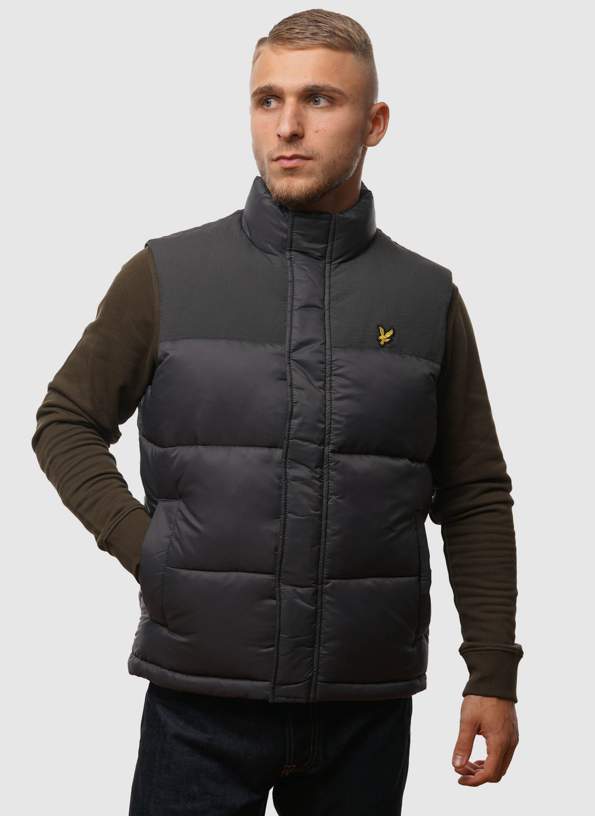 Wadded Gilet - Gunmetal