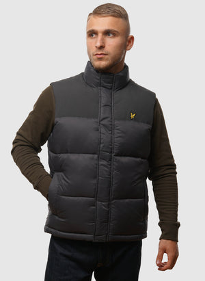 Wadded Gilet - Gunmetal