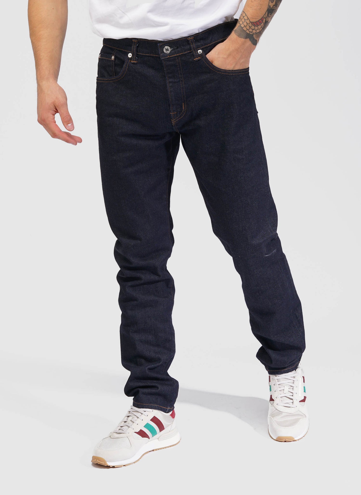 Slim Tapered Stretch Denim - Rinsed Wash